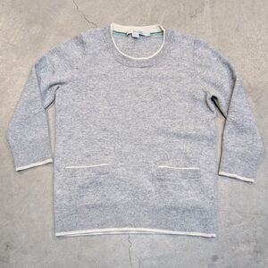 Boden Wool Cashmere Gray Crewneck Sweater Girls 6